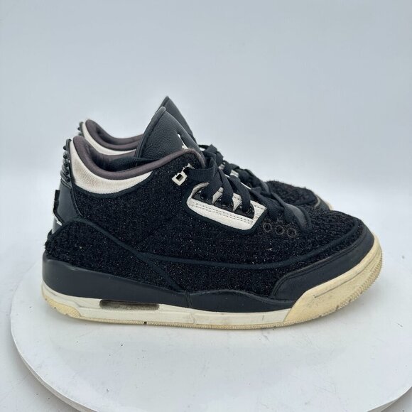 Nike Vogue Air Jordan 3 RTR SE AWOK NRG Women Sz 7 BQ3195-001 Black Cement Shoes - Picture 4 of 11